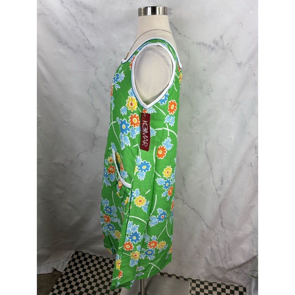 Vtg 60s Flower Power Patio House Dress Loungewear Psychedelic Hippy NWT MCM 70s - Picture 15 of 16